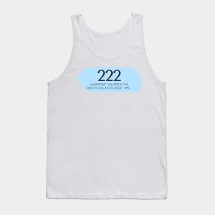 222 Angel Number blue Tank Top